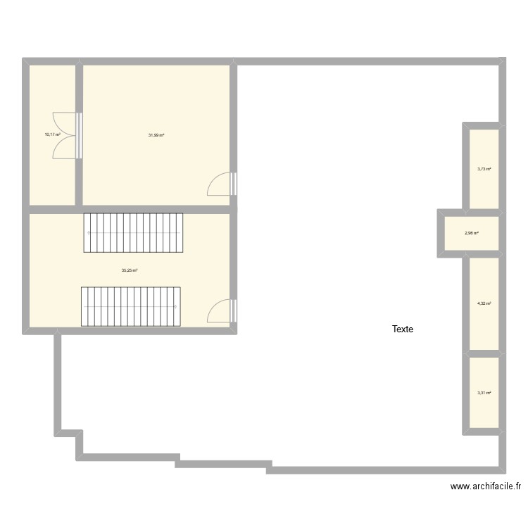 terrace galma . Plan de 7 pièces et 92 m2