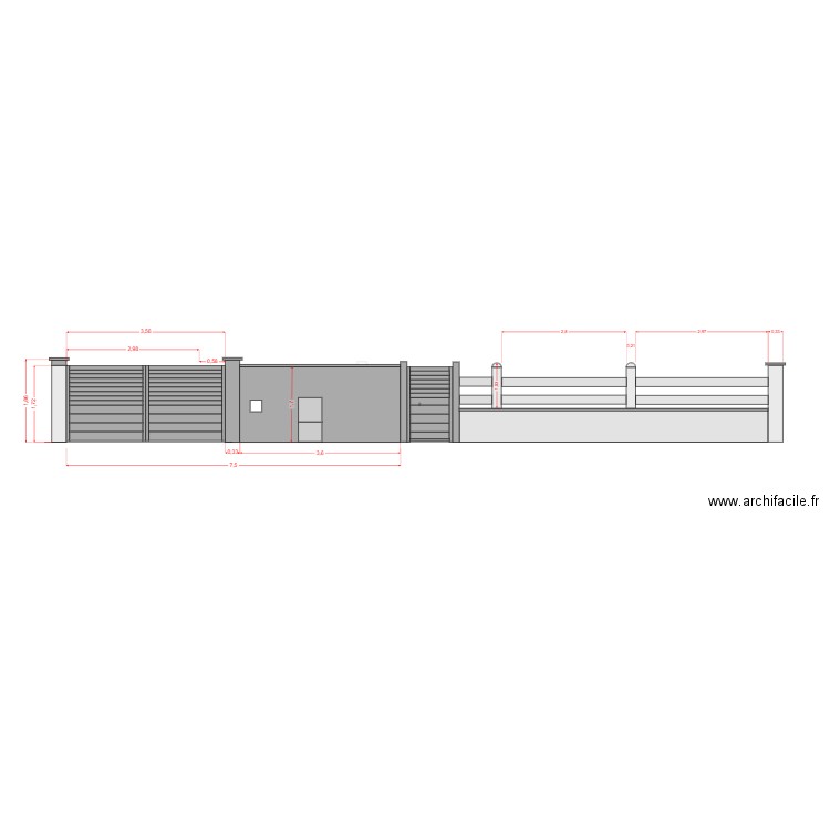 projet final sans cloture mur réhaussé 2. Plan de 0 pièce et 0 m2