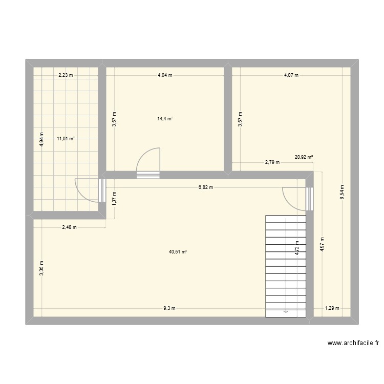 dahax plan88. Plan de 4 pièces et 87 m2
