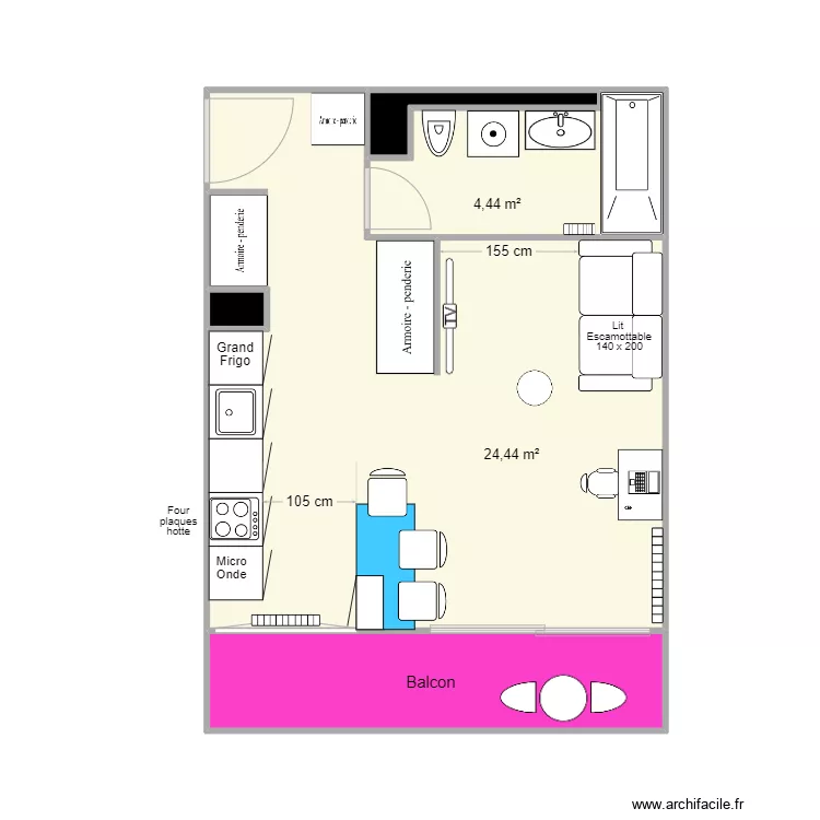 V3 Marc De La Panouse STUDIO. Plan de 