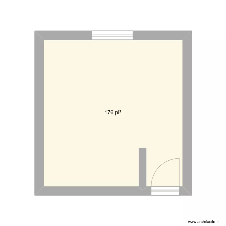 chambre adoncour. Plan de 1  et 16 m²