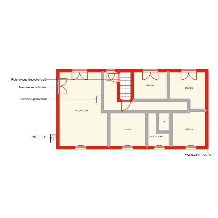MATHIEU rdc &eacute;tape 3. Plan de 9  et 78 m²