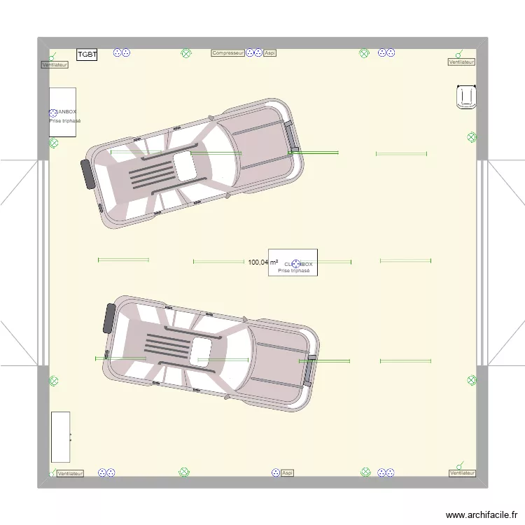 Zone prep - Bordeaux A&eacute;roport AVIS. Plan de 