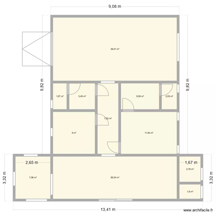 Maison Huahine 2. Plan de 12 et 119 m² Maison Huahine 2. Plan de 12 et 119 m²
