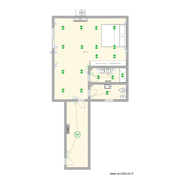 PLAN ELEC PUGNAC. Plan de 4 pièces et 97 m2