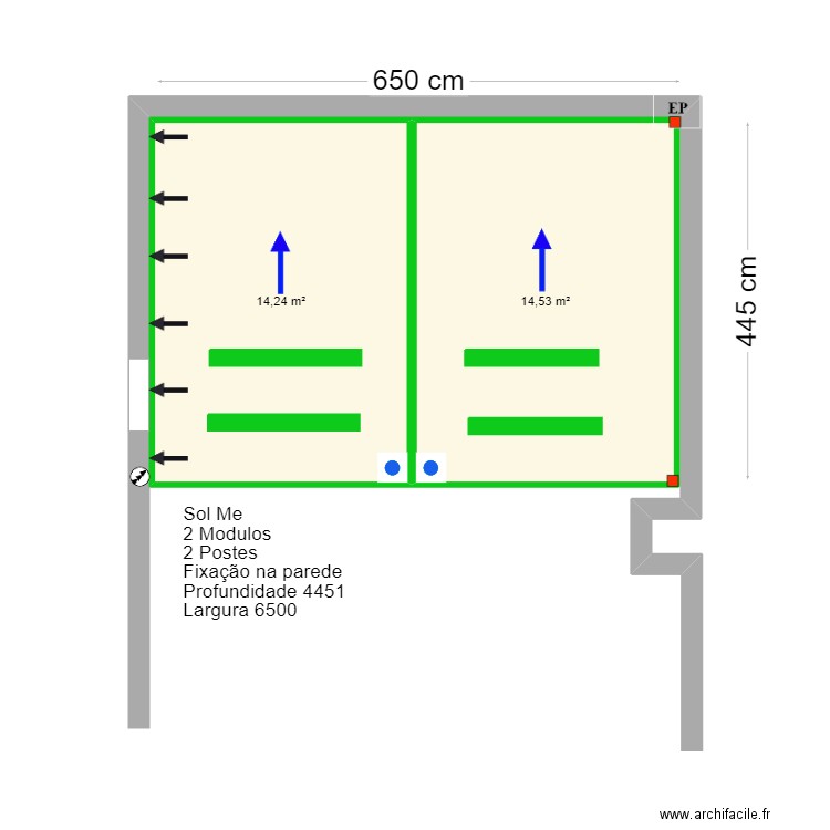 Dwijen Barkataki- Conceição de Tavira. Plan de 2 pièces et 29 m2