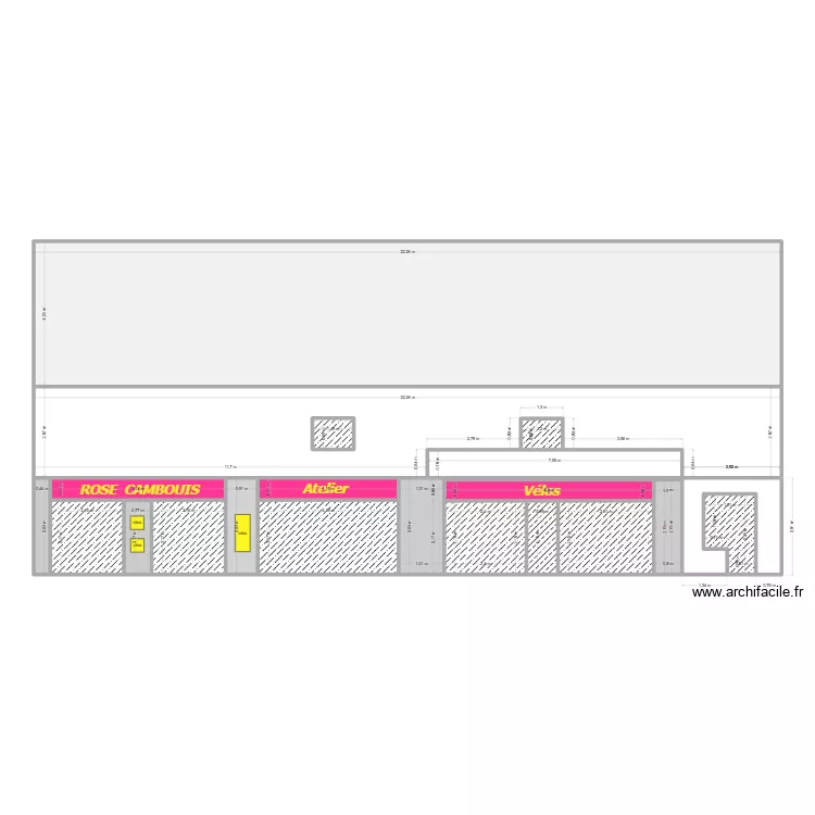 RoCA PH vitrine 2. Plan de 20  et 211 m²