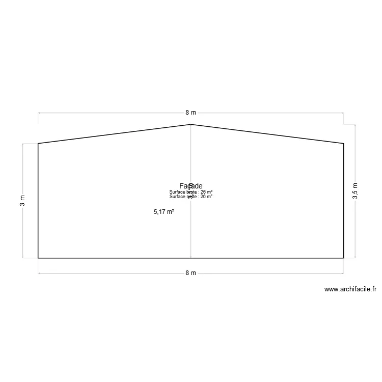 facade pignon 2. Plan de 