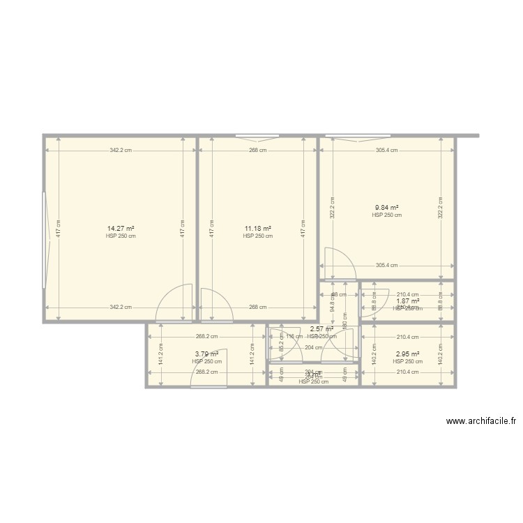 FONCIA BALLAGE. Plan de 8 pièces et 47 m2