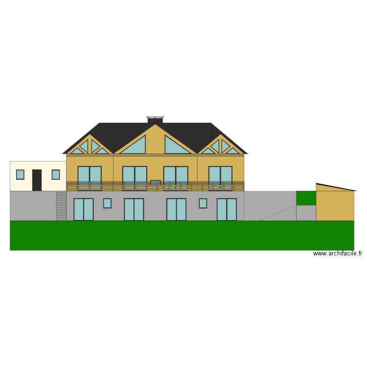 Façade maison V7. Plan de 0 pièce et 0 m2