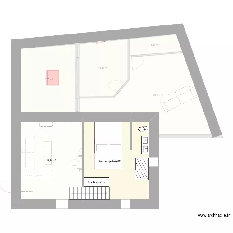 Maison en Ruine. Plan de 