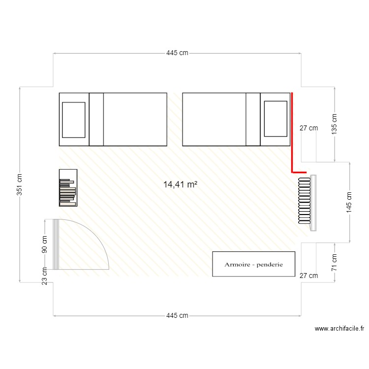 Chambre des filles V2. Plan de 0 pièce et 0 m2