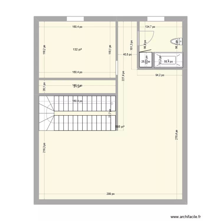 vraiplan. Plan de 3  et 69 m²
