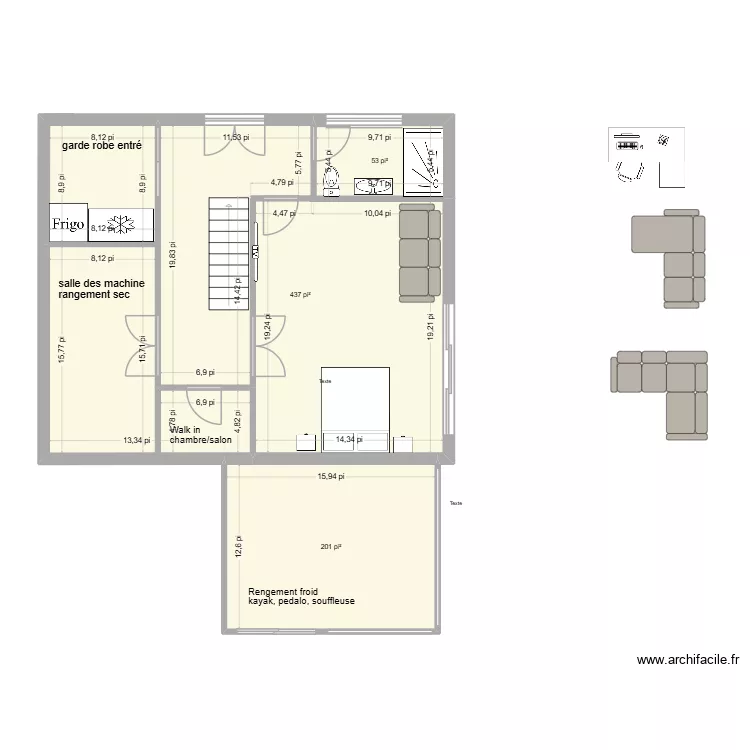 chalet 5 rdc sous sol porte entré. Plan de 5 et 86 m² chalet 5 rdc sous sol porte entré. Plan de 5 et 86 m²