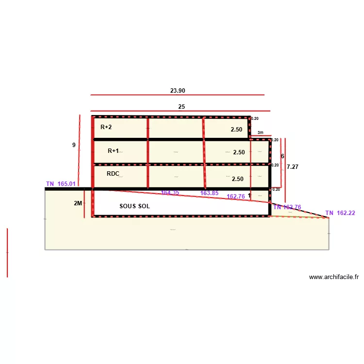 SEDAT21. Plan de 15  et 414 m²