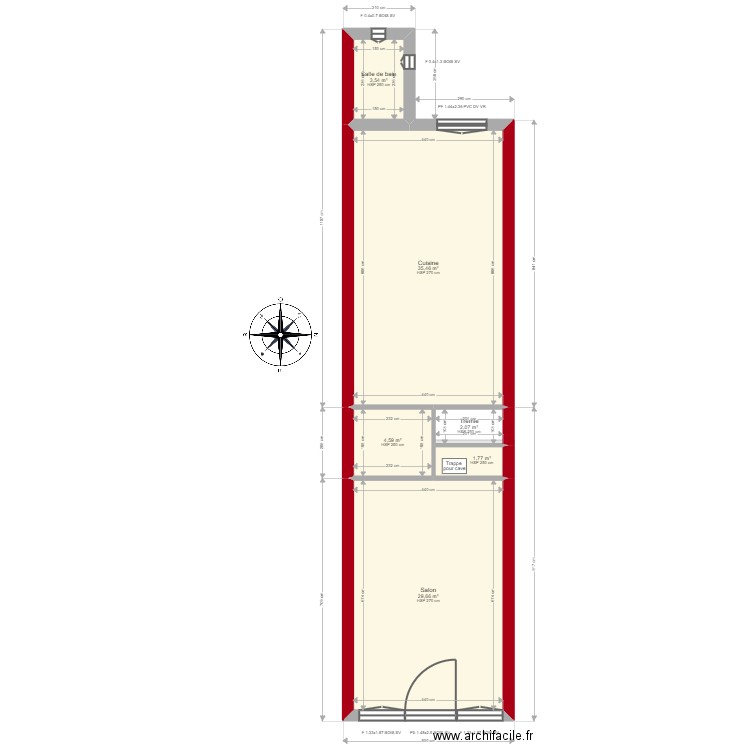  ML24014302  LOPEZ. Plan de 15 pièces et 170 m2