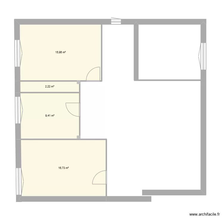 SP1. Plan de 4 Pièces et 44 m²