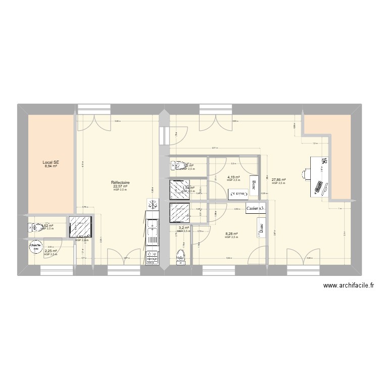Saint Varent 4. Plan de 12 pièces et 88 m2