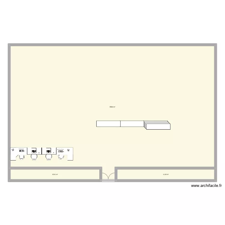 Bricolage. Plan de 3 pièces et 311 m²