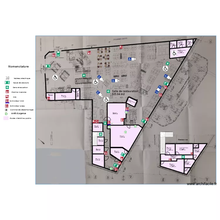 Anciennement Le Savarin avant projet. Plan de 