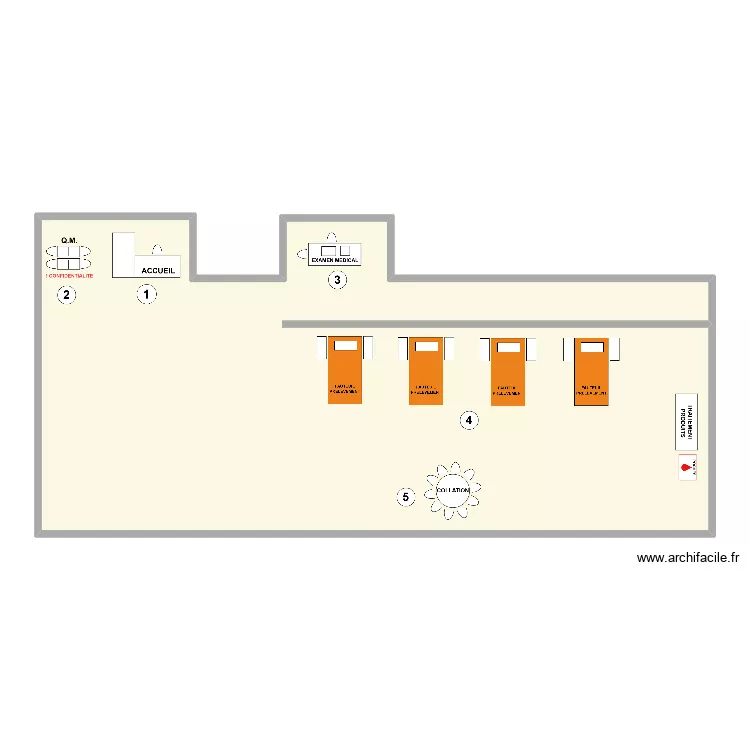 VMA Jumet. Plan de 1  et 125 m²