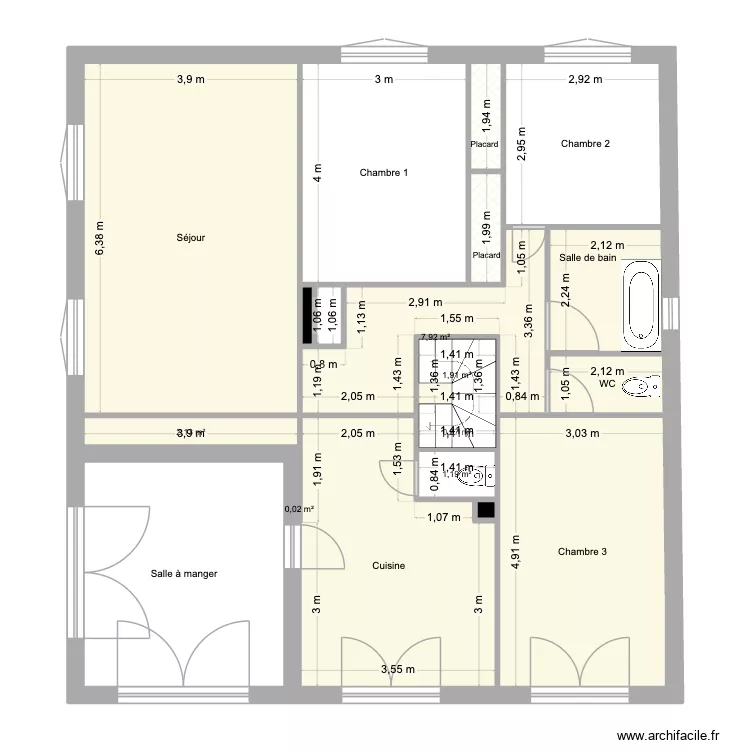 Charly V0. Plan de 19 pièces et 114 m²