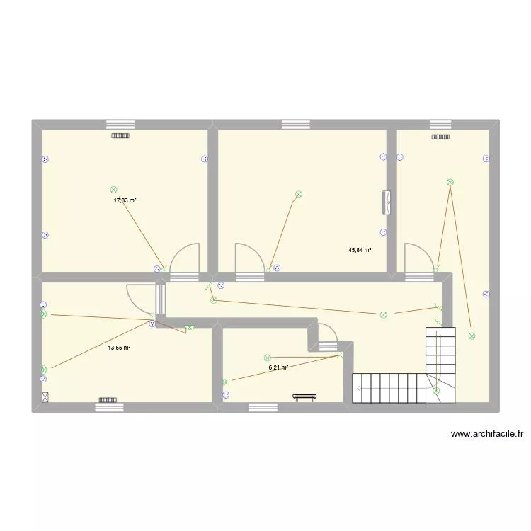 hussigny 1er. Plan de 4 Pièces et 83 m² hussigny 1er. Plan de 4 Pièces et 83 m²