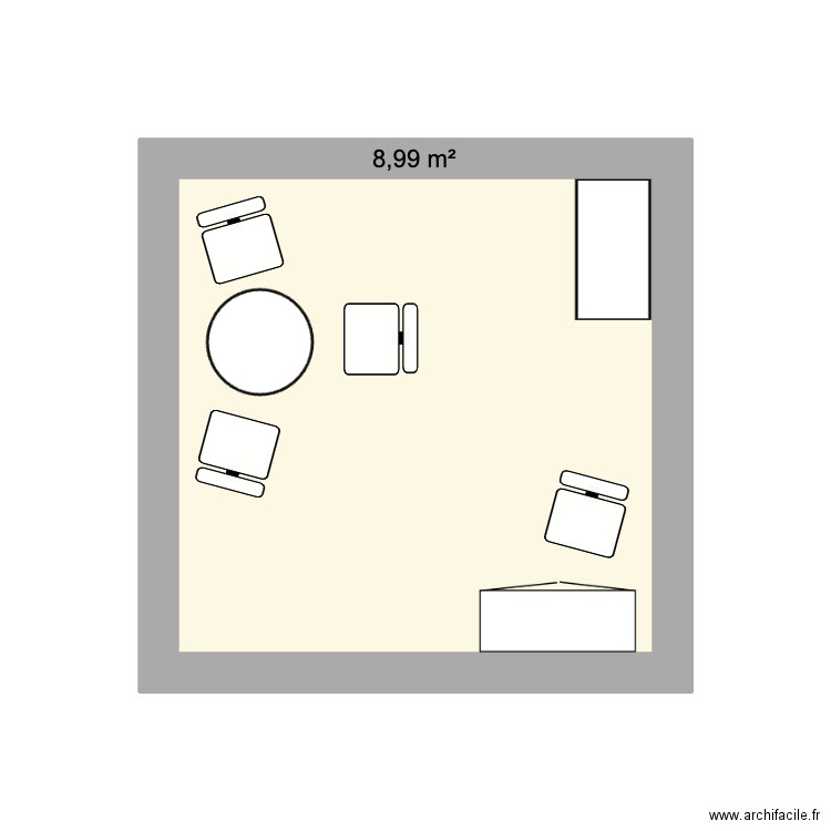 RNTP_Test#2. Plan de 1 pièce et 9 m2