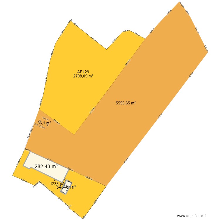 Garage et Atelier. Plan de 2 pièces et 317 m2