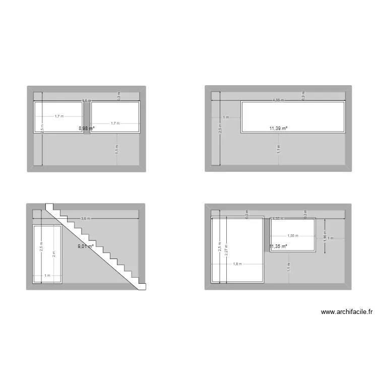 facade bingalo. Plan de 