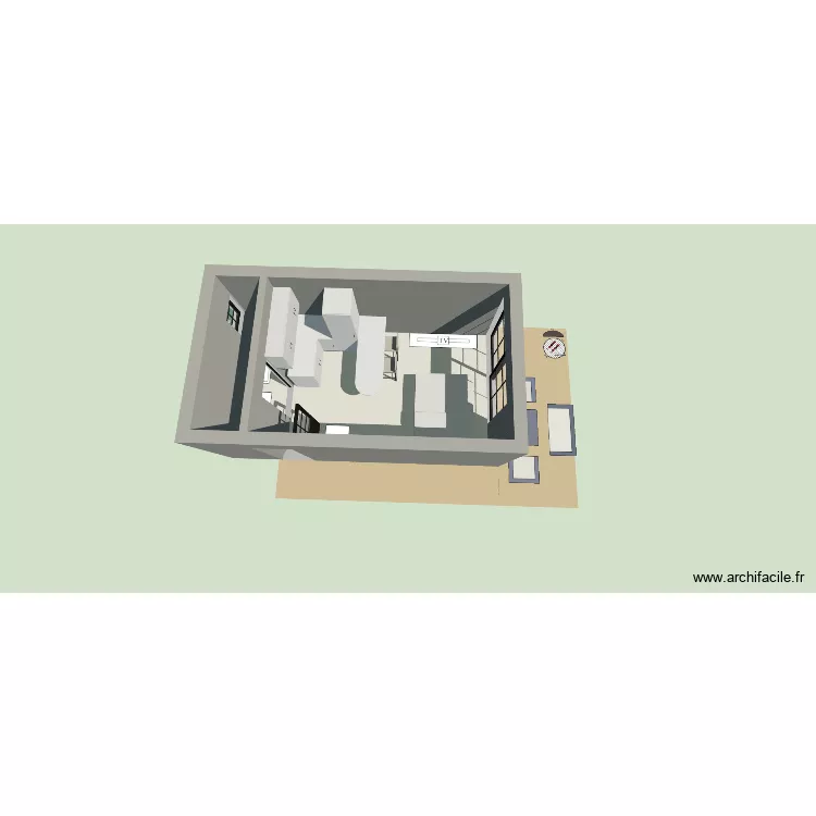 Studio Manue. Plan de 2 et 19 m² Studio Manue. Plan de 2 et 19 m²