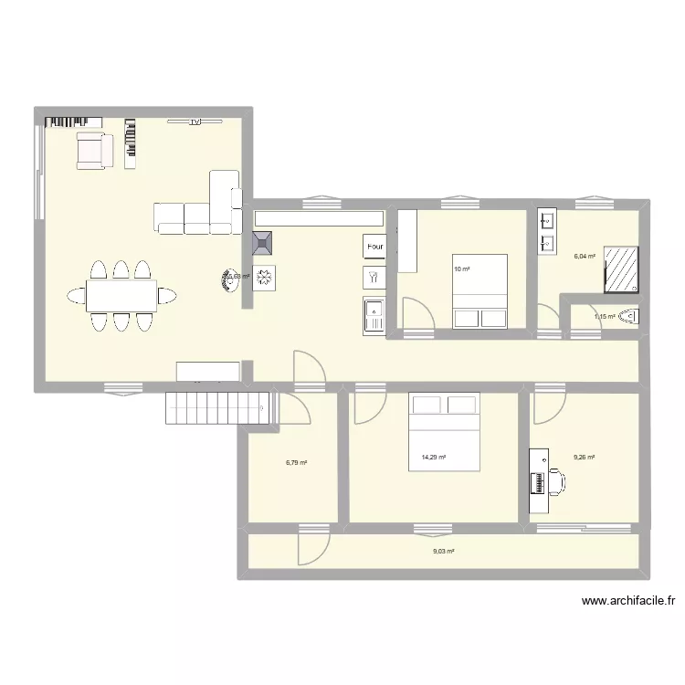 seyssins. Plan de 8 pièces et 112 m²