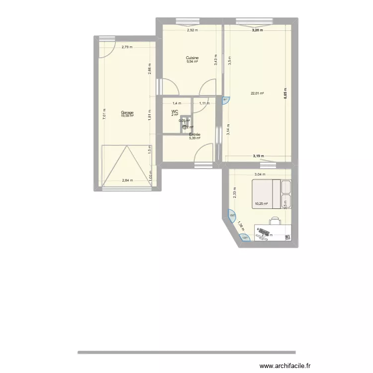 Planaa. Plan de 8 Pièces et 69 m²