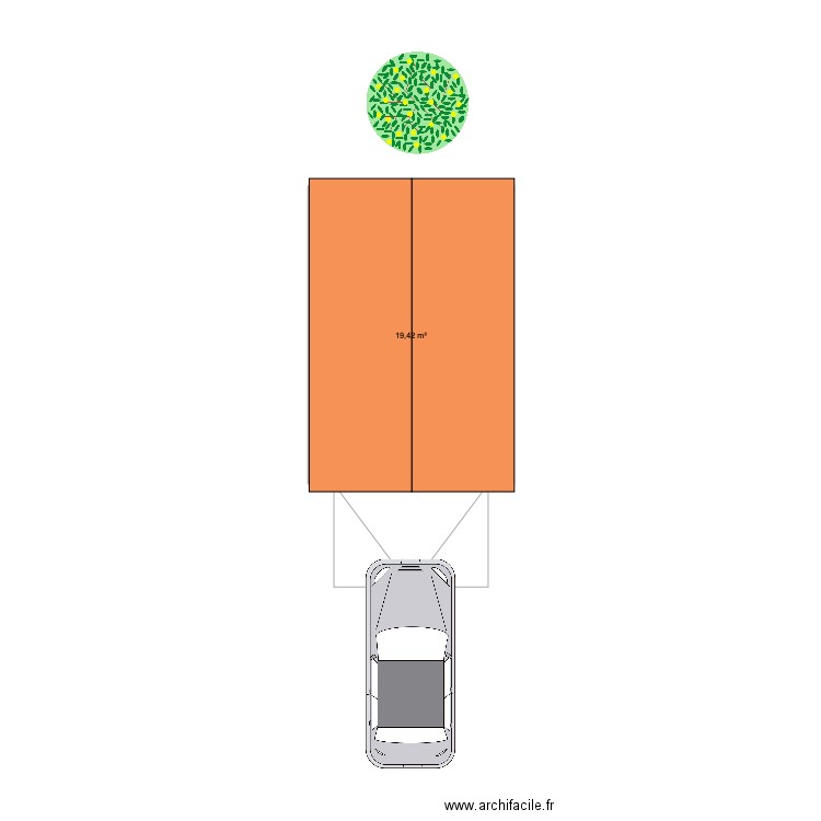 GARAGE CENDRAS. Plan de 1 pièce et 19 m2