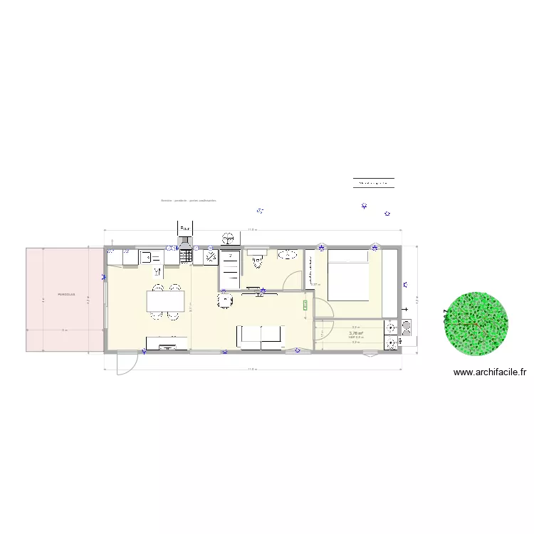 Projet mobilhome.news 4. Plan de 3  et 43 m²
