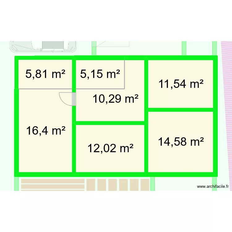 parcelle cadastre. Plan de 13  et 193 m²