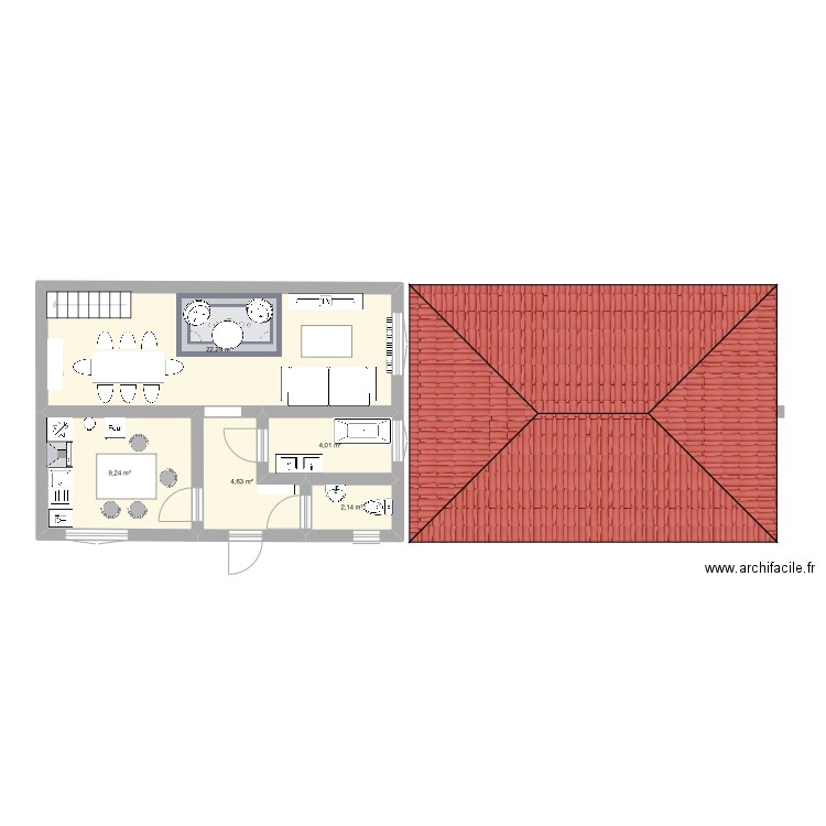 maison. Plan de 0 pièce et 0 m2