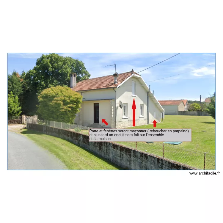 porte et fen&ecirc;tres. Plan de 