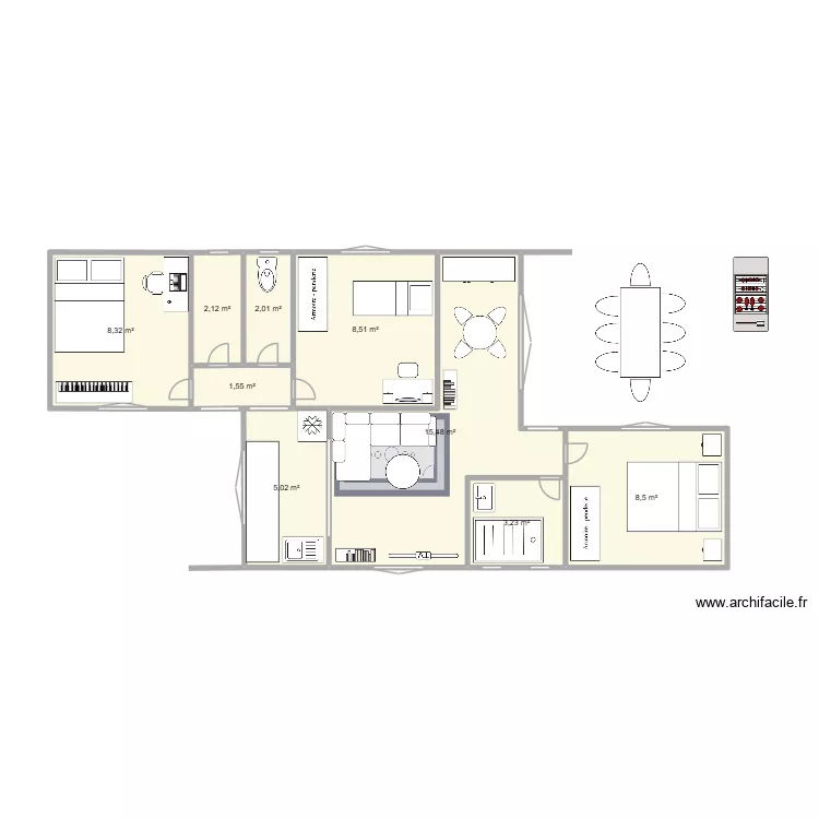 JESS. Plan de 9 et 55 m² JESS. Plan de 9 et 55 m²