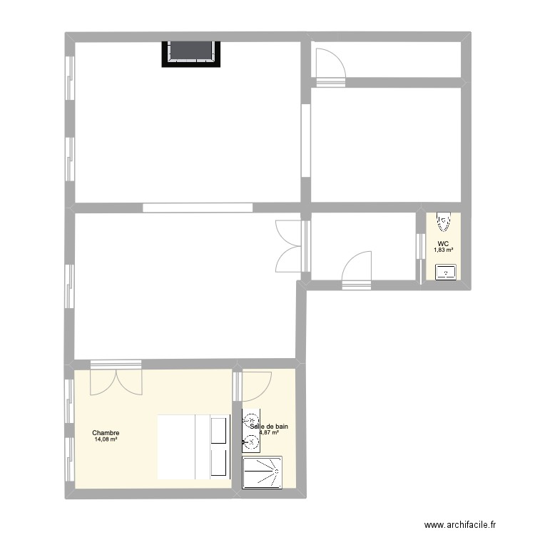 Clemence Bilger. Plan de 3 pièces et 21 m2