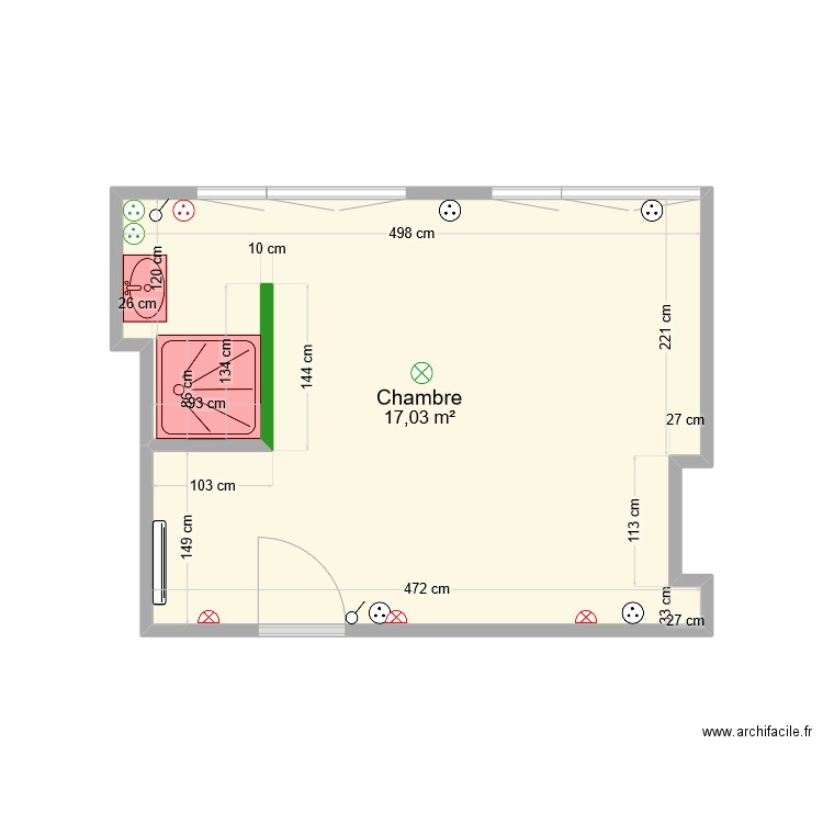 C - Chambre parents. Plan de 0 pièce et 0 m2