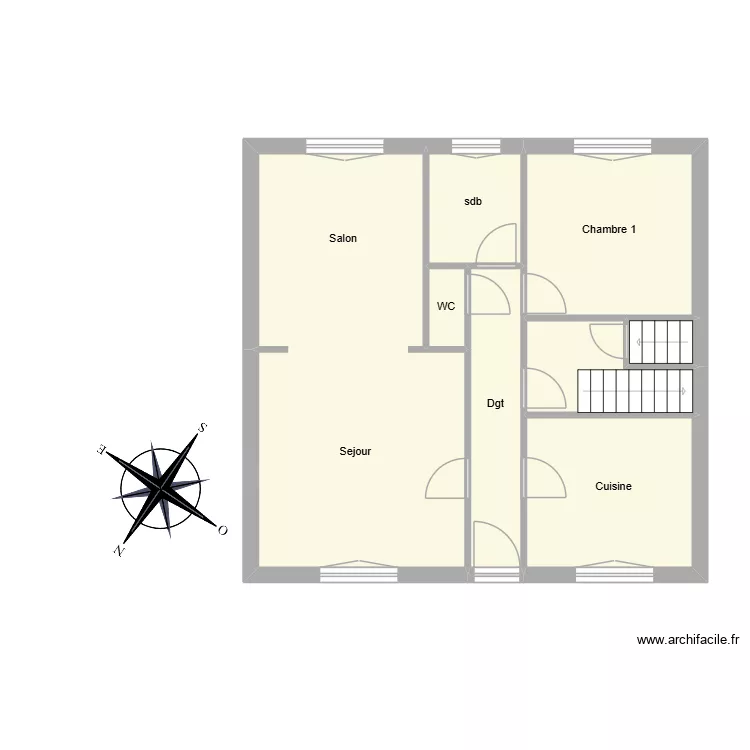 SIMON R+1. Plan de 8  et 70 m²