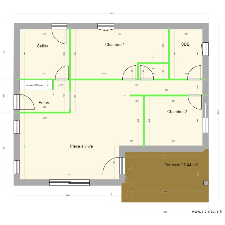 GRANET LOT 1.3. Plan de 8 pièces et 100 m2