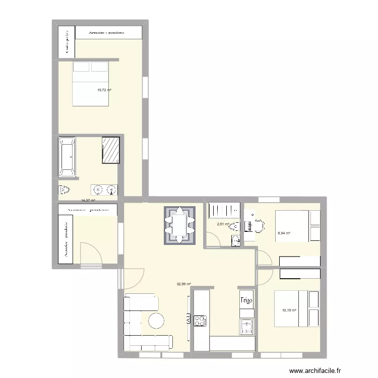 Maison RENOVATION PLAN B. Plan de 
