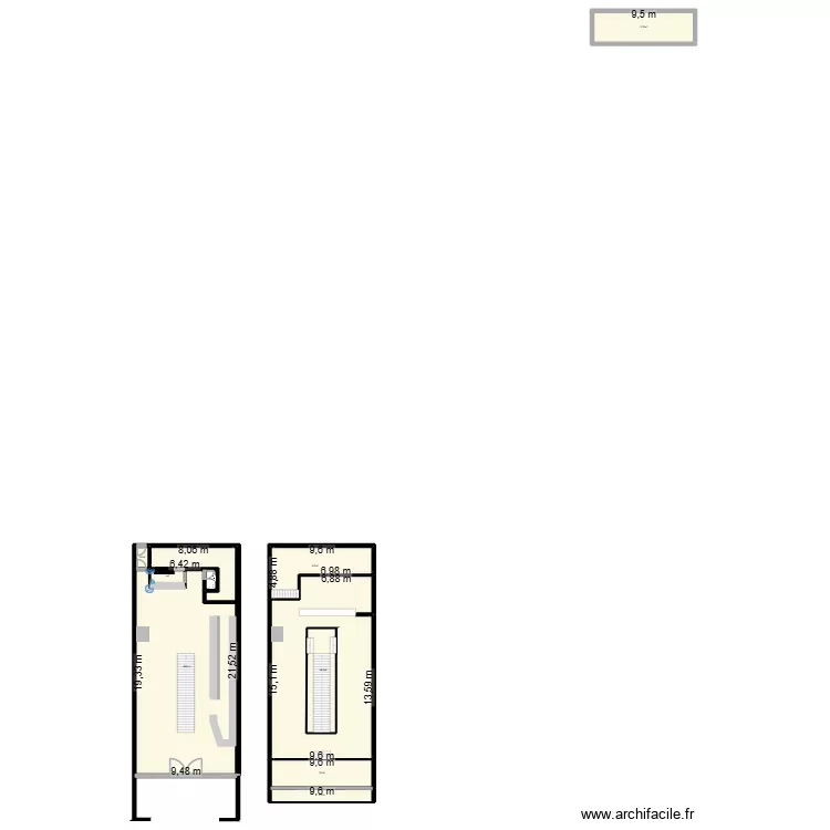 bp corail. Plan de 9  et 454 m²