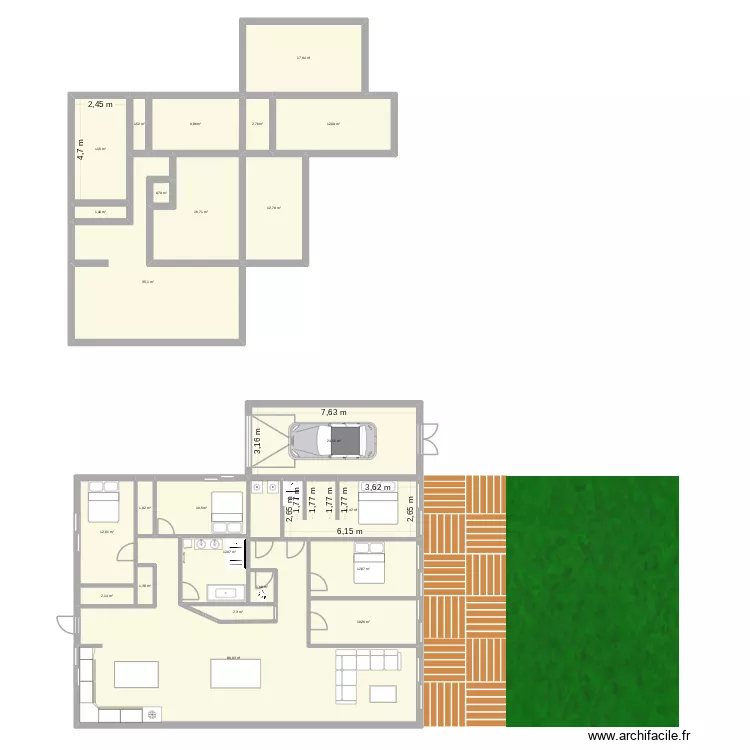 maison actual. Plan de 24 et 312 m² maison actual. Plan de 24 et 312 m²