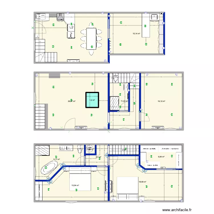 maison Pierrefonds. Plan de 