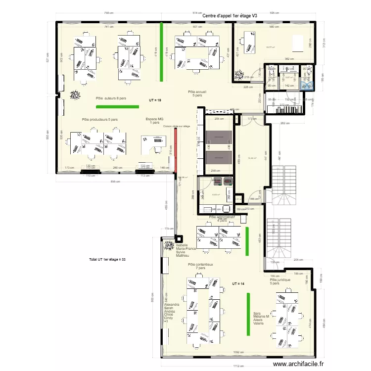 Plan 1er &eacute;tage-Pole appels-07.2024-3. Plan de 
