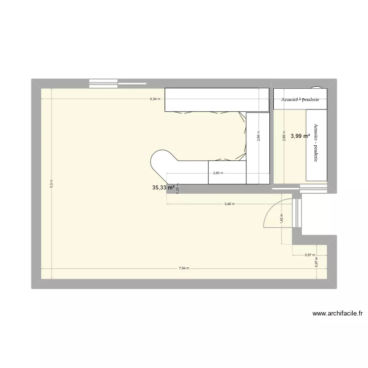 cuisines. Plan de 2 pièces et 39 m² cuisines. Plan de 2 pièces et 39 m²