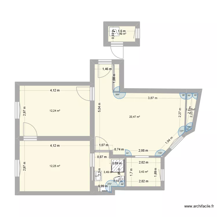 16 v2. Plan de 7  et 54 m²